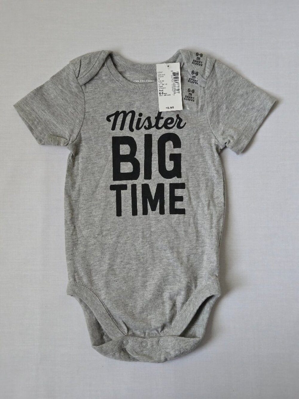 The Children’s Place Baby Boy Mister Big Time Bodysuit 6-9M NWT